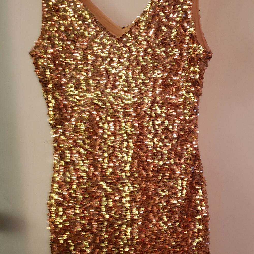 Gold Sequin Dress